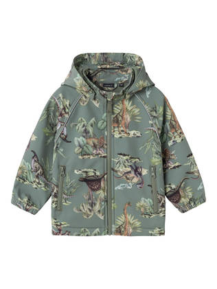 Softshell takki Name It Alfa Dino Avage Green. - Barnens mellansäsongsjackor - 13223412 - 1
