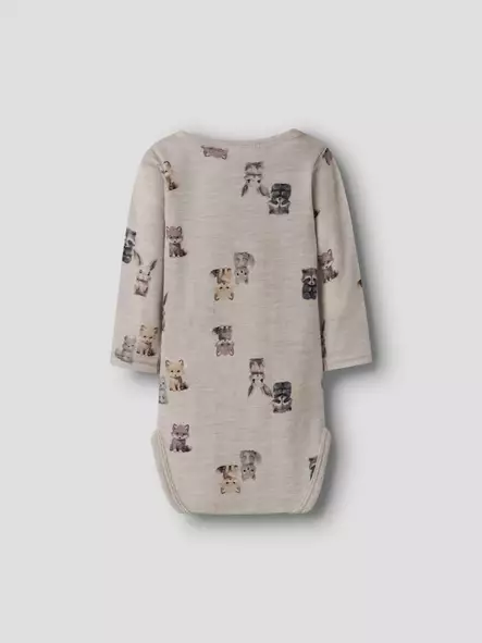 Name It vauvan body Merinovilla Forest Animal - Nacreous Cloud takaa. - Bodys och tröjor - 13228882 - 2