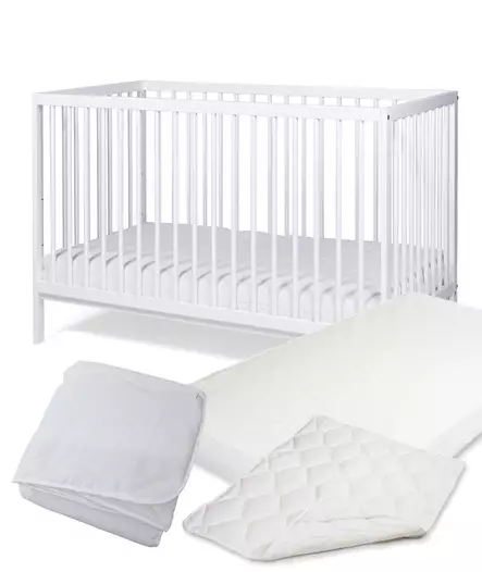 Pinnasänky Tinynord Lassy White ja Anne & Mikael patja, petari ja peitto. - Spjälsängar och barnsängar - 297296PAK2 - 1