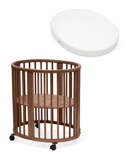 Stokke Sleepi Mini V3 pinnasänky Warm Brown ja Sleepi Mini patja. - Stokke Sleepi produkter - 591304kamp2 - 1