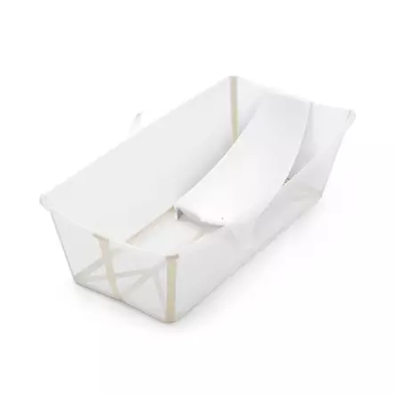 Stokke Flexi Bath XL kylpyamme+kylpytuki Sandy Beige, Bundle. - Badkar och badstöd - 639612 - 1
