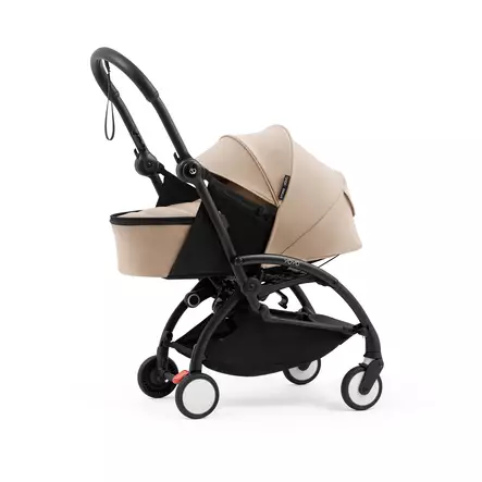 Stokke YoYo5 Newborn Pack makuuosa Taupe rattaiden rungossa. - Resevagnar och barnvagnar - 715202 - 2