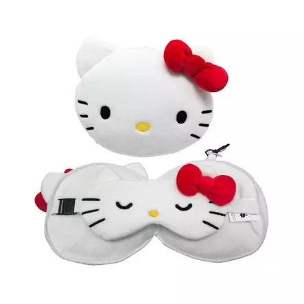 Relaxeazzz Matkapehmo Hello Kitty matkatyynyllä ja unilapuilla. - Mjukisdjur och snuttefiltar - CUSH472 - 1