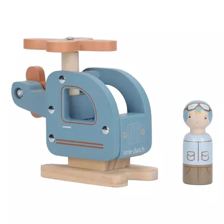 Little Dutch helikopteri figuurilla - Träleksaker - LD2552 - 1