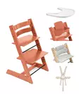 Tripp Trapp Starttipaketti Stokke 5 in 1 Terracotta. - Matstolar för barn - 100139TCSTA2 - 1