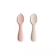 Mushie ensilusikat silikonia 2-pack Blush/Shifting Sand. - Första skedar och barnbestick - 101352 - 1