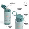 Termospullo pillillä Done By Deer Tiny Farm Blue 340ml ominaisuudet - Vattenflaskor och flaskor med sugrör - 1061122 - 4