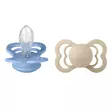 Bibs Supreme silikonitutti 2 kpl 6-18kk, Vanilla/Sky Blue. - Nappar och napphållare - 260432 - 1