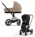 Cybex Priam 4 yhdistelmävaunut Chrome/Brown, Sepia-Cozy Beige. - Barnvagnar och kombivagnar - 521002319YHDSBL2 - 1