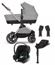 Cybex EOS Lux starttipaketti 5 in 1 Stone Grey, mukana Aton B2 ja Base One. - Barnvagnar och kombivagnar - 522001277STAATB2 - 1