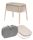 Stokke Snoozi sänky Sandy Beige ja muotolakanat sekä kuljetuslaukku. - Spjälsängar och barnsängar - 629601kamp2 - 1