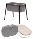 Stokke Snoozi sänky Graphite Grey ja muotolakanat sekä kuljetuslaukku. - Spjälsängar och barnsängar - 629602kamp2 - 1