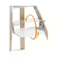 Syöttötuoli Stokke Clikk Bamboo White, jalkatuki voidaan säätää kahteen eri asentoon. - Matstolar för barn - 695802 - 3