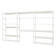 STOREY bokhylla, 3 enheter, hyllor 12 st, bordsskiva 100 cm - vit - Hyllsystem - STO-34-002 - 1