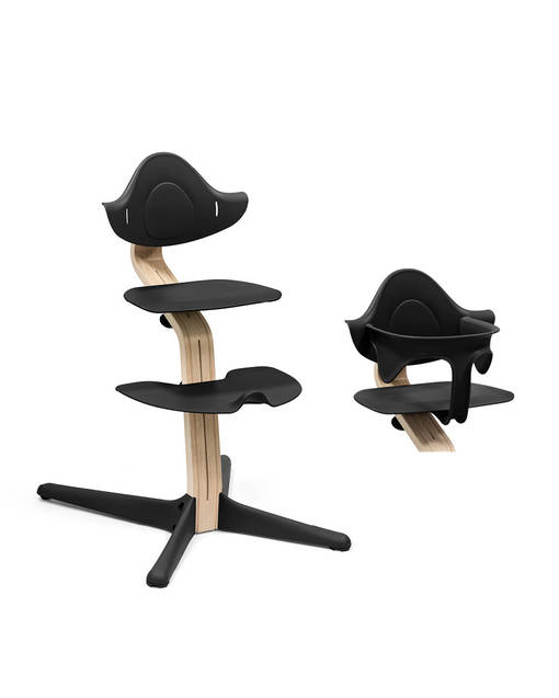 Stokke Nomi Chair starttipaketti 2 in 1 Natural/Black. - Stokke Nomi matstolar för barn - 626502STA2 - 1