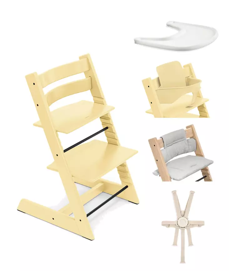 Tripp Trapp Starttipaketti Stokke 5 in 1 Lemon Yellow. - Matstolar för barn - 100139LYSTA2 - 1