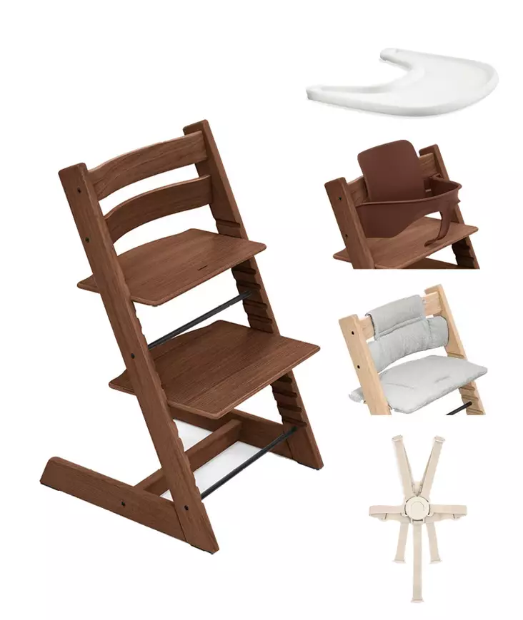 Tripp Trapp Starttipaketti Stokke 5 in 1 Oak Warm Brown. - Matstolar för barn - 100139WBSTA2 - 1