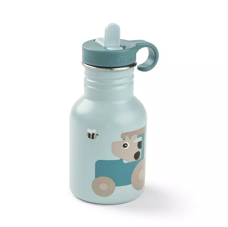 Pillipullo Done By Deer Metal bottle Tiny Farm Blue. - Vattenflaskor och flaskor med sugrör - 1011612 - 1