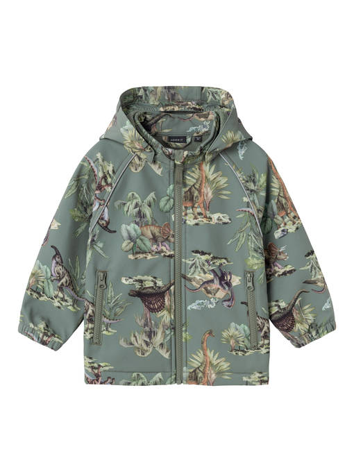 Softshell takki Name It Alfa Dino Avage Green. - Barnens mellansäsongsjackor - 13223412 - 1