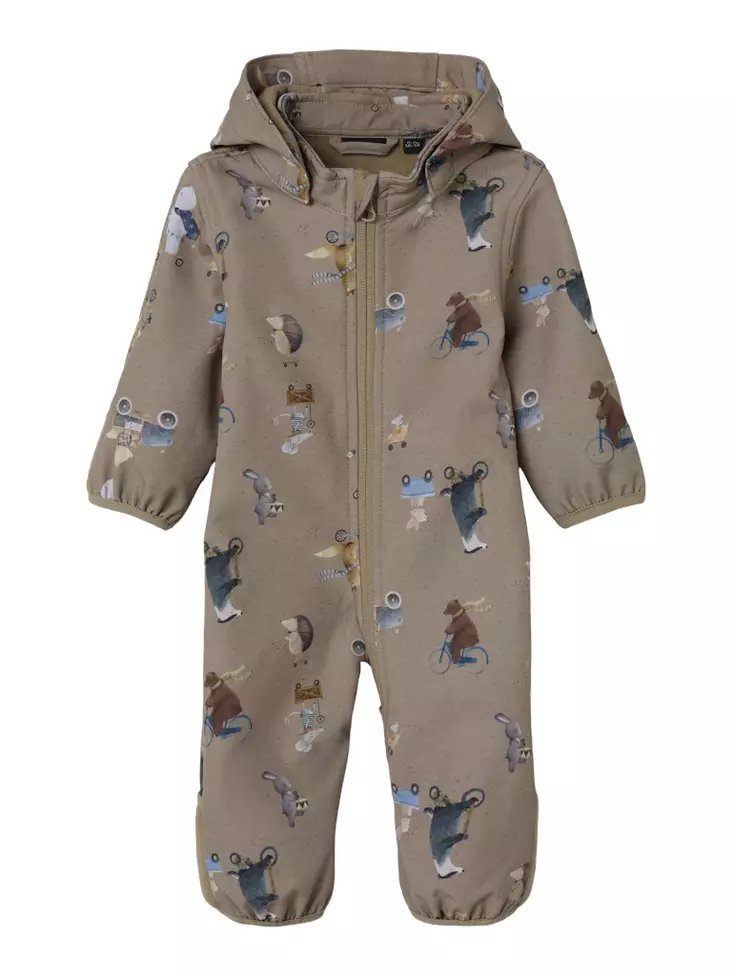 Softshell baby haalari Name It Alfa Silver Mink Go. - Barnens mellansäsongsoveraller - 13240632 - 1