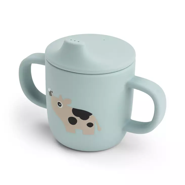 Nokkamuki Done By Deer 2-handle Spout cup, Tiny Farm Blue - Muggar och pipmuggar - 1469612 - 1