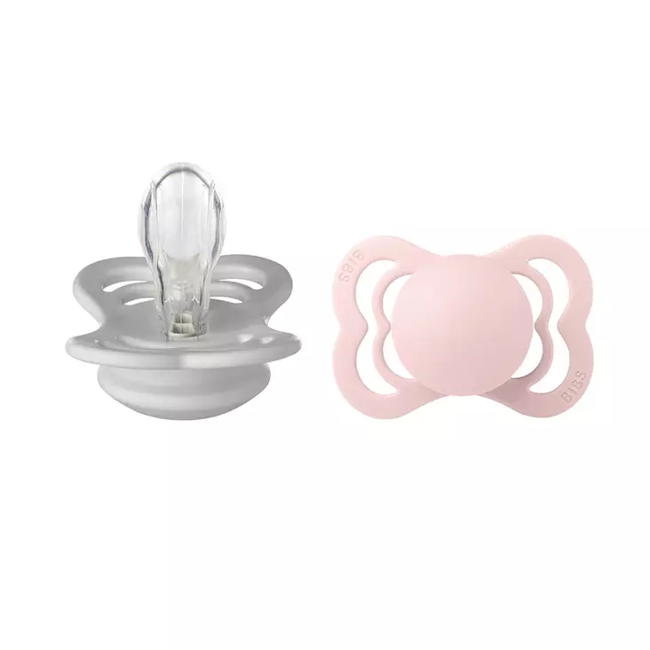 Bibs Supreme silikonitutti 2 kpl 0-6kk, Haze/Blossom. - Nappar och napphållare - 160352 - 1