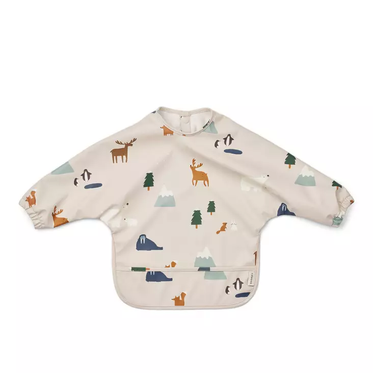 Liewood Merle ruokalappu hihoilla Polar sandy. - Haklappar - 18136-2182 - 1