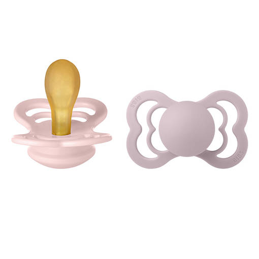 Bibs supreme luonnonkumitutit v=C3=A4riss=C3=A4 Blossom/Dusky Lilac. - Nappar och napphållare - 270422 - 1