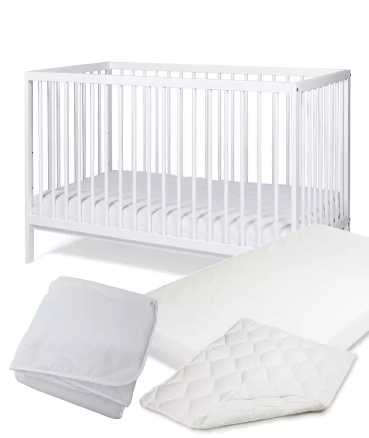 Pinnasänky Tinynord Lassy White ja Anne & Mikael patja, petari ja peitto. - Spjälsängar och barnsängar - 297296PAK2 - 1