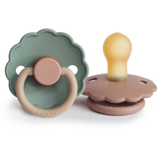 Luonnonkumitutti Frigg Daisy 2 pack Rose Gold / Willow. - Nappar och napphållare - 76221482 - 1