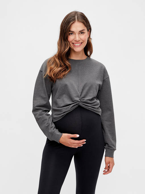 Mamalicious =C3=A4itiyspaita Bia Lia Grey Melange v=C3=A4riss=C3=A4. - Mammatröjor - 20017092 - 1