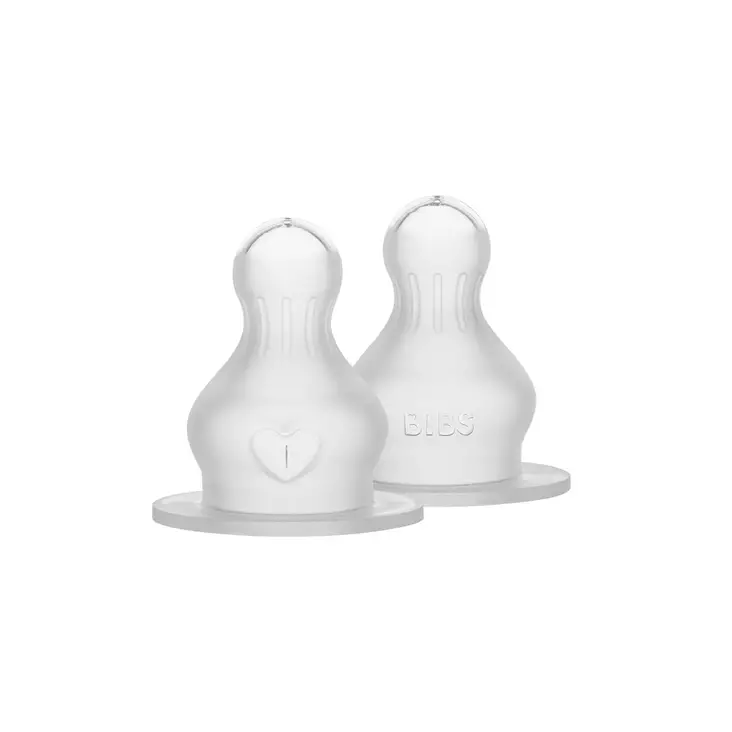 Bibs Baby Bottle nipple pullotutti 2-pack, silikonia. - Nappflaskor och flasknappar - 5000012 - 1
