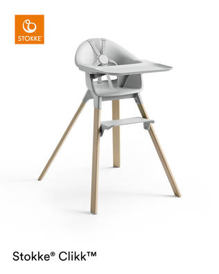 Sy=C3=B6tt=C3=B6tuoli Stokke Clikk Cloud Grey. - Matstolar för barn - 552001KAMP3 - 2