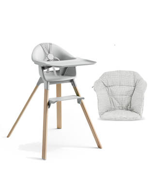 Sy=C3=B6tt=C3=B6tuoli Stokke Clikk & pehmuste Cloud Grey. - Matstolar för barn - 552001KAMP3 - 1