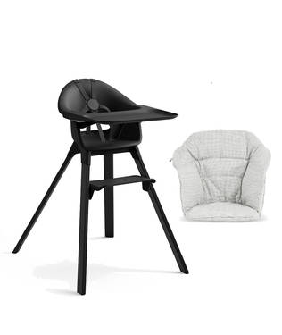 Sy=C3=B6tt=C3=B6tuoli Stokke Clikk & pehmuste Midnight Black. - Matstolar för barn - 552006KAMP3 - 1