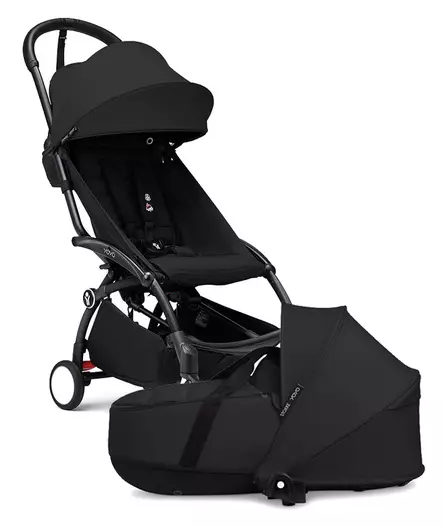 Stokke YoYo3 matkarattaat Black-Black ja Newborn shell kantokoppa. - Resevagnar och barnvagnar - 646002NBS03 - 1