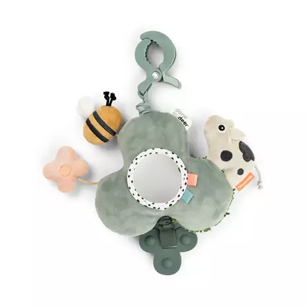 Done By Deer Vaunulelu Activity mirror Tiny Farm Green - Vagnleksaker - 4263113 - 1