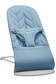BabyBj=C3=B6rn Bouncer Bliss sitteri Woven Petal Quilt, Blue. - Babysittrar - BB006223 - 1
