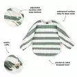 Done By Deer ruokalappu hihoilla Stripes Green, nepparikiinnitys. - Haklappar - 1353783 - 3