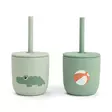 Pillimuki Done By Deer 2-pack Playground Green - Muggar och pipmuggar - 1969623 - 1