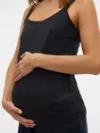 Äitiystoppi Mamalicious Kerrie Strap Top Black naisen yllä. - Mammatröjor - 20018963 - 4