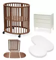 Stokke Sleepi Mini ja Dresser starttipaketti Warm Brown V3. - Spjälsängar och barnsängar - 221607STA4V3 - 1