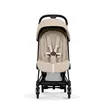 Cybex Coya Comfort matkarattaat Matt Black, Cozy Beige, edestä. - Resevagnar och barnvagnar - 526000153 - 5