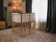 Stokke Nighti Mini Natural Pinnasänky reunapehmusteella. - Spjälsängar och barnsängar - 705401bund3 - 3