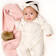 Gugguu Bow panta Cream Latte vauvalla. - Babyaccessoarer - GUGB0233 - 2