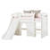 ECO Luxury halvhög säng 70x160cm med rutschkana och raka trappor - vit - Sängar - PRE-A13-3 - 4