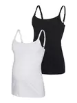 Äitiystoppi Mamalicious Kerrie Strap Top Black/Snow White. - Mammatröjor - 20018963 - 1