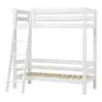 Hoppekids hög loftsäng 70x160 cm med nedre sängs bakre sänggavel och lutande stegar - vit - Sängar - PRE-A34-3 - 1