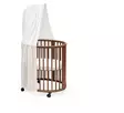 Stokke Sleepi Mini V3 Warm Brown sänky, uudintanko ja uudinverho. - Spjälsängar och barnsängar - 221608STAV3 - 4
