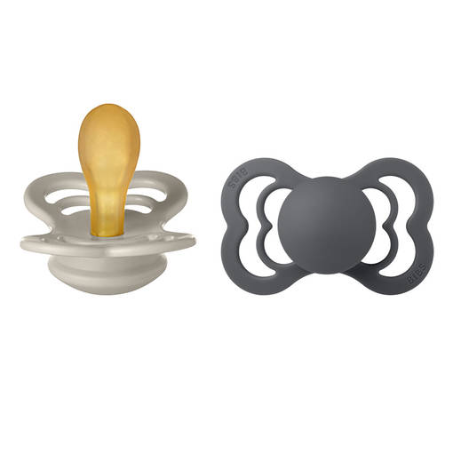 Bibs Supreme luonnonkumitutti v=C3=A4riss=C3=A4 Dark Oak/Iron. - Nappar och napphållare - 270423 - 1